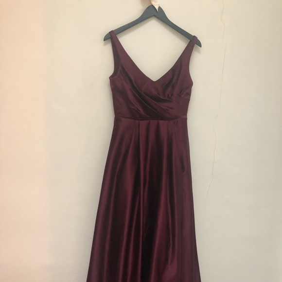 chiffon illusion cutouts bridesmaid dress La Femme Gigi 23761 - Bateau Illusion Gown 23761 - Long Poly Chiffon A-Line Dress